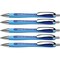 Rave Retractable Ballpoint Pen, ViscoGlide Ink, 1.4 mm, Blue, Pack of 5